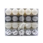 Casa si Gradina - Decoratiuni - Decoratiuni de sezon - Set 20 globuri, pentru Craciun, 6 cm, argintii si albe, Xmas Magic - Infinity.ro