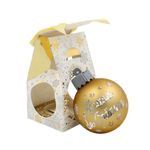 Casa si Gradina - Decoratiuni - Decoratiuni de sezon - Glob de Craciun, cu led, culoarea auriu, mesaj „Acasa de Craciun" - Infinity.ro