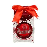 Casa si Gradina - Decoratiuni - Decoratiuni de sezon - Glob de Craciun, cu led, culoarea rosu, nume „Alexandra" - Infinity.ro