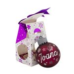 Casa si Gradina - Decoratiuni - Decoratiuni de sezon - Glob de Craciun, cu led, culoarea visiniu, nume „Ioana" - Infinity.ro