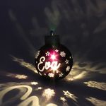 Casa si Gradina - Decoratiuni - Decoratiuni de sezon - Glob de Craciun, cu led, culoarea visiniu, nume „Eva" - Infinity.ro