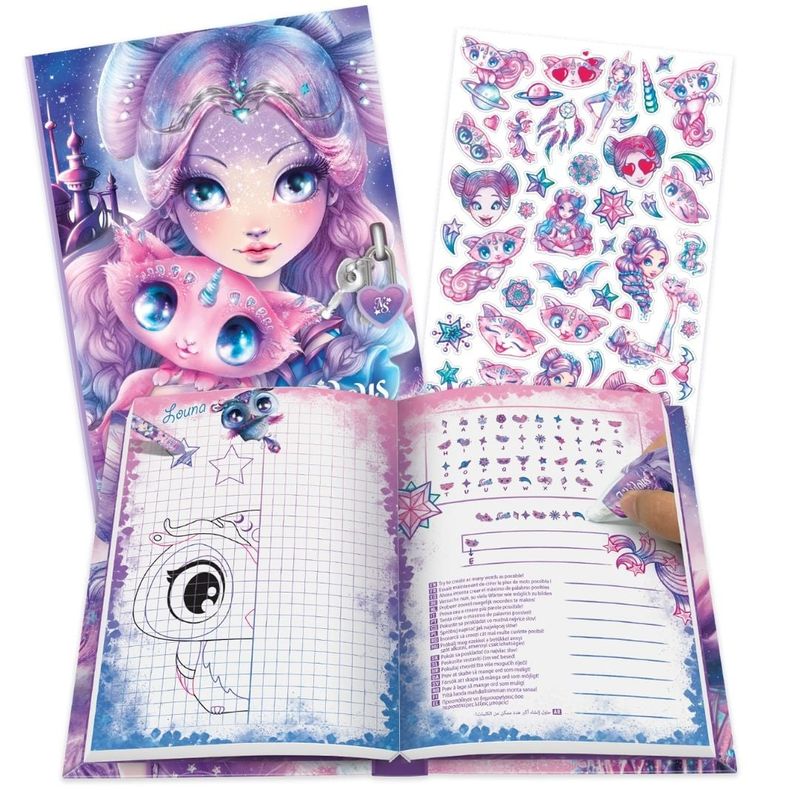 Carti si Birotica - Carti - Carti pentru copii - Activitati extracurriculare - Set papetarie Nebulous Stars – 216 piese, kit creativ fete 7 ani, cu jurnal secret, stickere, accesorii si rechizite - Infinity.ro