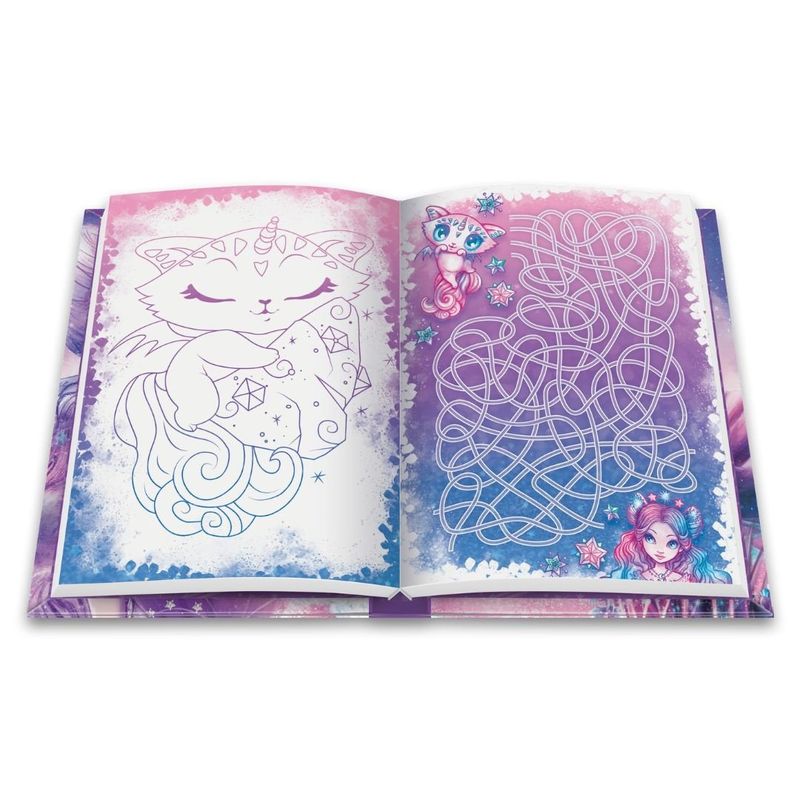 Carti si Birotica - Carti - Carti pentru copii - Activitati extracurriculare - Set papetarie Nebulous Stars – 216 piese, kit creativ fete 7 ani, cu jurnal secret, stickere, accesorii si rechizite - Infinity.ro