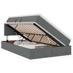 Casa si Gradina - Mobilier - Paturi si accesorii - Paturi - Pat cu saltea si LED Gri inchis 120 x 190 cm Poliester - Infinity.ro