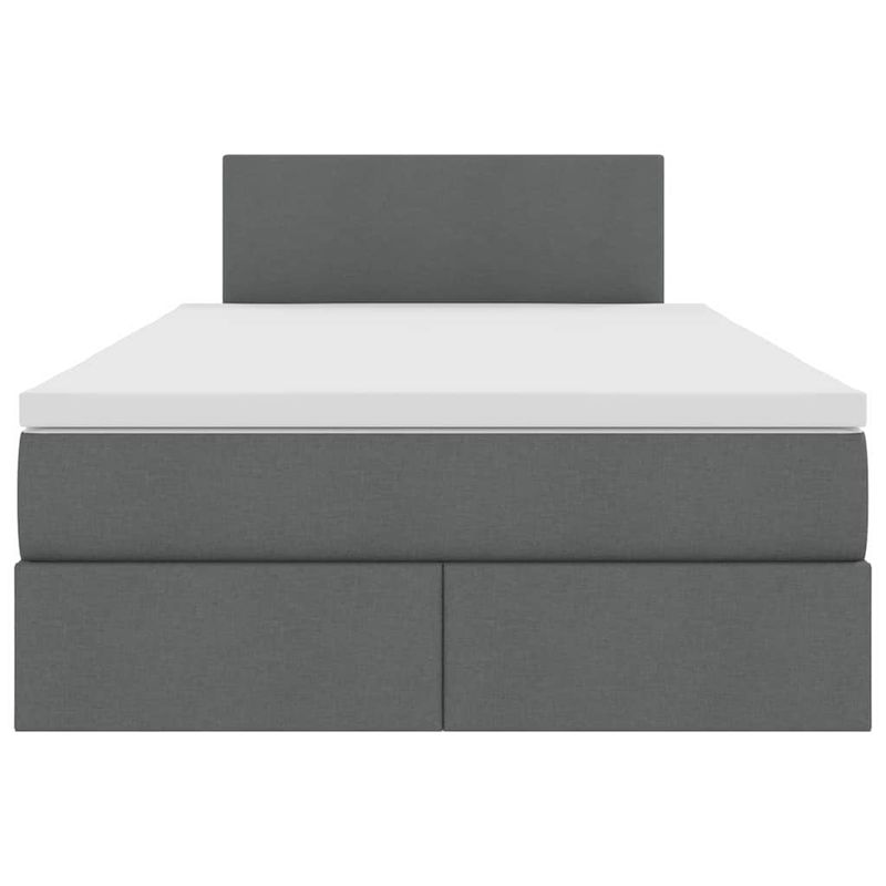 Casa si Gradina - Mobilier - Paturi si accesorii - Paturi - Pat cu saltea si LED Gri inchis 120 x 190 cm Poliester - Infinity.ro