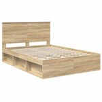 Casa si Gradina - Mobilier - Paturi si accesorii - Paturi - Cadru de pat cu headboard Sonoma 140 x 190 cm Lemn de pin masiv - Infinity.ro