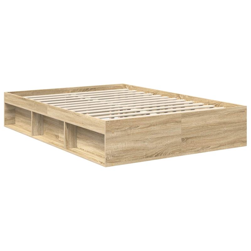 Casa si Gradina - Mobilier - Paturi si accesorii - Paturi - Cadru de pat cu headboard Sonoma 140 x 190 cm Lemn de pin masiv - Infinity.ro