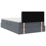 Casa si Gradina - Mobilier - Paturi si accesorii - Paturi - Pat cu saltea si LED cu saltea Gri inchis 120 x 190 cm Catifea - Infinity.ro