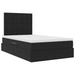 Casa si Gradina - Mobilier - Paturi si accesorii - Paturi - Pat cu saltea si LED cu saltea Negru 120 x 190 cm Catifea - Infinity.ro