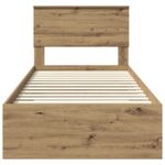 Casa si Gradina - Mobilier - Paturi si accesorii - Paturi - Cadru de pat Stejar Artizanal 90 x 190 cm Lemn compozit - Infinity.ro