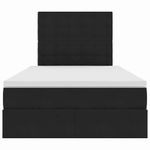 Casa si Gradina - Mobilier - Paturi si accesorii - Paturi - Pat cu saltea si LED cu saltea Negru 120 x 190 cm Catifea - Infinity.ro