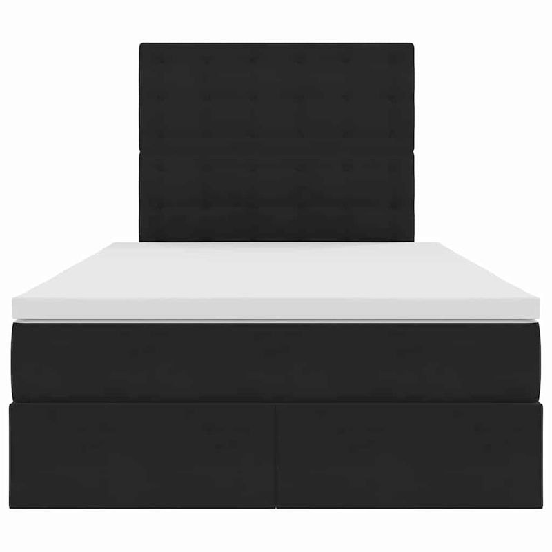 Casa si Gradina - Mobilier - Paturi si accesorii - Paturi - Pat cu saltea si LED cu saltea Negru 120 x 190 cm Catifea - Infinity.ro