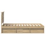 Casa si Gradina - Mobilier - Paturi si accesorii - Paturi - Cadru de pat cu headboard Sonoma 100 x 200 cm Lemn de pin masiv - Infinity.ro