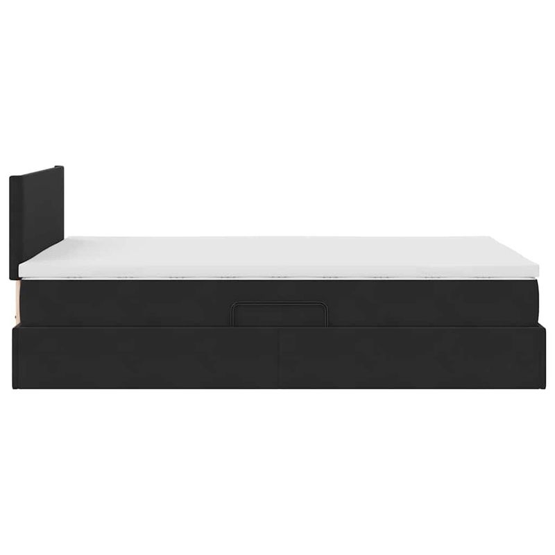 Casa si Gradina - Mobilier - Paturi si accesorii - Paturi - Pat cu saltea si LED cu saltea Negru 120 x 190 cm Catifea - Infinity.ro