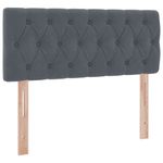 Casa si Gradina - Mobilier - Paturi si accesorii - Paturi - Pat cu saltea si LED cu saltea Gri inchis 120 x 190 cm Catifea - Infinity.ro