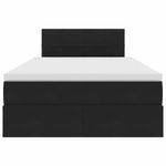 Casa si Gradina - Mobilier - Paturi si accesorii - Paturi - Pat cu saltea si LED cu saltea Negru 120 x 190 cm Catifea - Infinity.ro