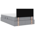 Casa si Gradina - Mobilier - Paturi si accesorii - Paturi - Pat cu saltea si LED Gri deschis 120 x 190 cm Poliester - Infinity.ro