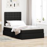 Casa si Gradina - Mobilier - Paturi si accesorii - Paturi - Pat cu saltea si LED cu saltea Negru 120 x 190 cm Poliester - Infinity.ro