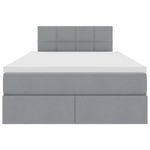 Casa si Gradina - Mobilier - Paturi si accesorii - Paturi - Pat cu saltea si LED Gri deschis 120 x 190 cm Poliester - Infinity.ro