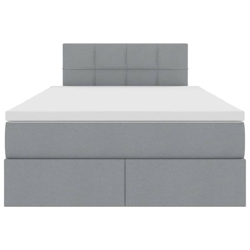 Casa si Gradina - Mobilier - Paturi si accesorii - Paturi - Pat cu saltea si LED Gri deschis 120 x 190 cm Poliester - Infinity.ro