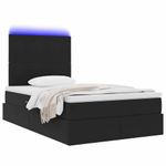 Casa si Gradina - Mobilier - Paturi si accesorii - Paturi - Pat cu saltea si LED cu saltea Negru 120 x 190 cm Catifea - Infinity.ro