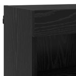 Casa si Gradina - Mobilier - Comode si corpuri - Comode - Cabinet TV cu lumini cu banda LED 8 pcs Stejar Negru Sticla - Infinity.ro