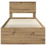 Casa si Gradina - Mobilier - Paturi si accesorii - Paturi - Cadru de pat Stejar artizanal 100 x 200 cm Lemn compozit - Infinity.ro