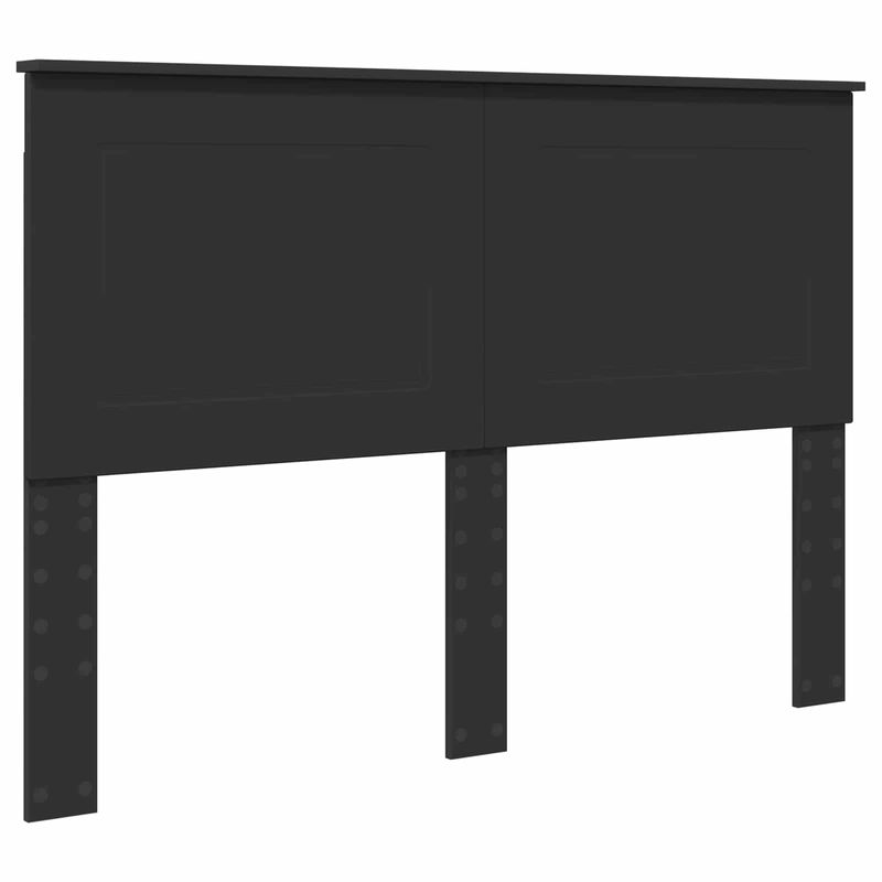 Casa si Gradina - Mobilier - Paturi si accesorii - Paturi - Cadru de pat cu headboard Negru 160 x 200 cm Lemn de pin masiv - Infinity.ro