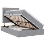 Casa si Gradina - Mobilier - Paturi si accesorii - Paturi - Pat cu saltea si LED Gri deschis 120 x 190 cm Poliester - Infinity.ro