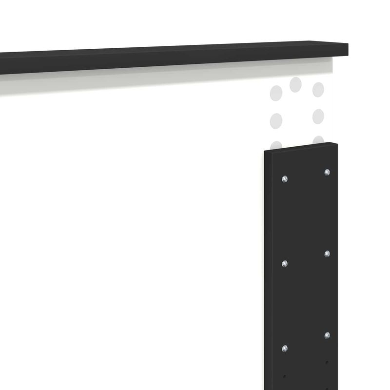 Casa si Gradina - Mobilier - Paturi si accesorii - Paturi - Cadru de pat cu headboard Negru 180 x 200 cm Lemn compozit - Infinity.ro