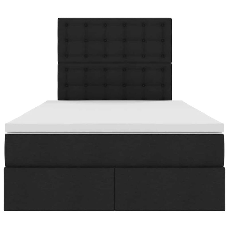 Casa si Gradina - Mobilier - Paturi si accesorii - Paturi - Pat cu saltea si LED cu saltea Negru 120 x 190 cm Poliester - Infinity.ro