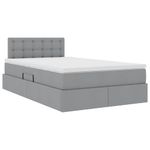 Casa si Gradina - Mobilier - Paturi si accesorii - Paturi - Pat cu saltea si LED Gri deschis 120 x 190 cm Poliester - Infinity.ro