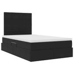 Casa si Gradina - Mobilier - Paturi si accesorii - Paturi - Pat cu saltea si LED cu saltea Negru 120 x 190 cm Catifea - Infinity.ro