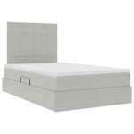 Casa si Gradina - Mobilier - Paturi si accesorii - Paturi - Pat cu lumini cu banda LED cu headboard cu depozitare Catifea - Infinity.ro