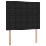 Casa si Gradina - Mobilier - Paturi si accesorii - Paturi - Pat cu saltea si LED cu saltea Negru 120 x 190 cm Poliester - Infinity.ro