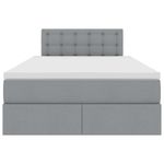 Casa si Gradina - Mobilier - Paturi si accesorii - Paturi - Pat cu saltea si LED Gri deschis 120 x 190 cm Poliester - Infinity.ro