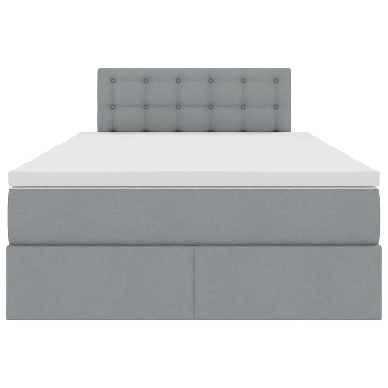 Casa si Gradina - Mobilier - Paturi si accesorii - Paturi - Pat cu saltea si LED Gri deschis 120 x 190 cm Poliester - Infinity.ro