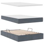 Casa si Gradina - Mobilier - Paturi si accesorii - Paturi - Pat cu saltea si LED cu saltea Gri inchis 120 x 190 cm Catifea - Infinity.ro