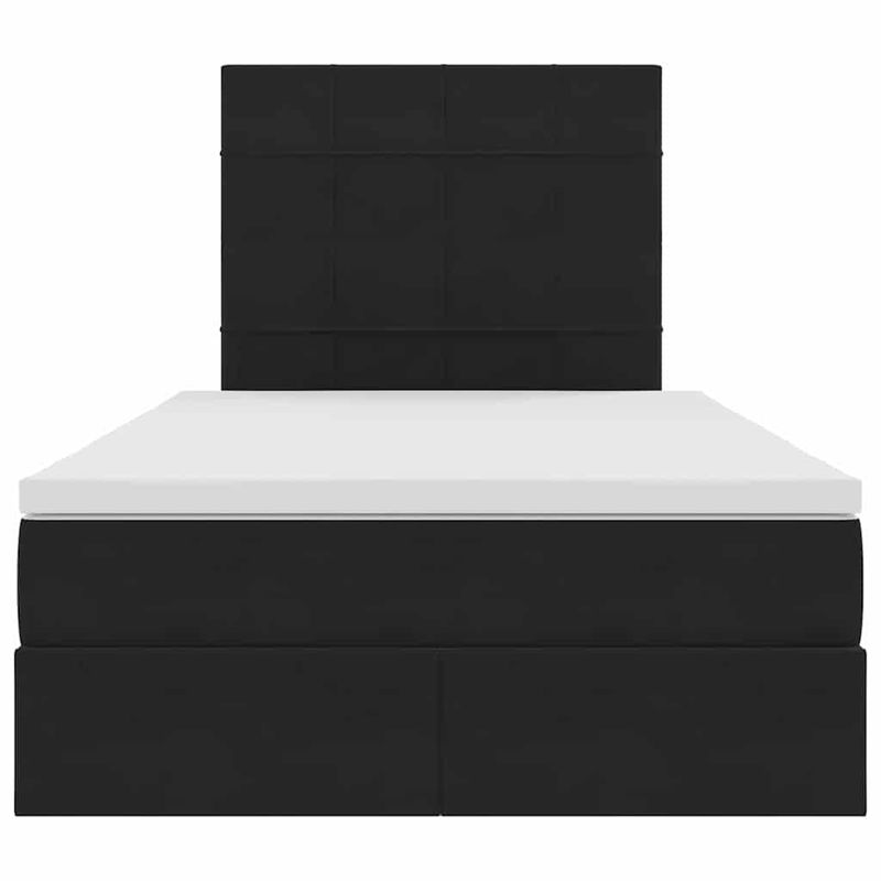 Casa si Gradina - Mobilier - Paturi si accesorii - Paturi - Pat cu saltea si LED cu saltea Negru 120 x 190 cm Catifea - Infinity.ro