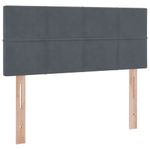 Casa si Gradina - Mobilier - Paturi si accesorii - Paturi - Pat cu saltea si LED cu saltea Gri inchis 120 x 190 cm Catifea - Infinity.ro