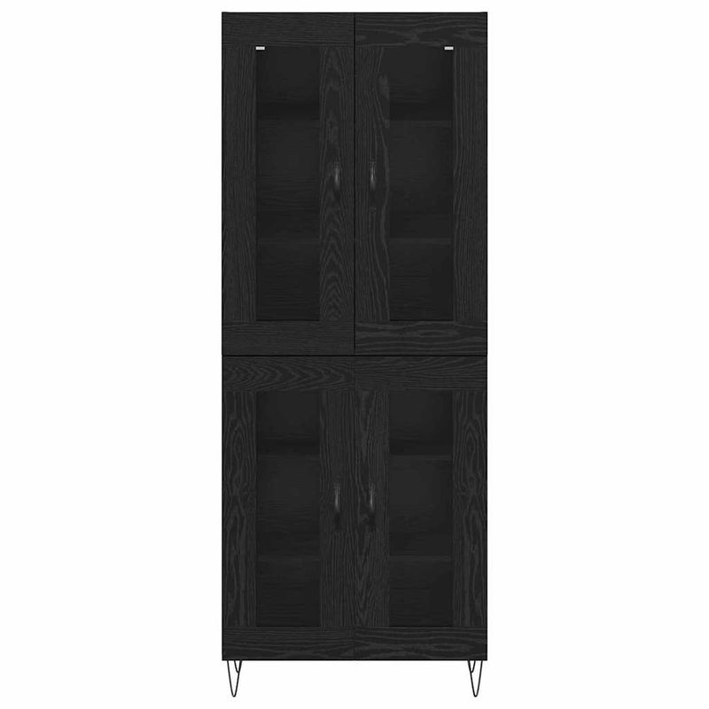 Casa si Gradina - Mobilier - Comode si corpuri - Corpuri bucatarie - Bufet Stejar Negru 69,5 x 34 x 180 cm Lemn compozit - Infinity.ro