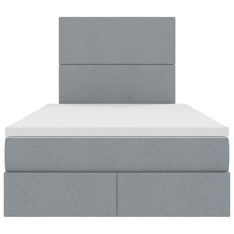 Casa si Gradina - Mobilier - Paturi si accesorii - Paturi - Pat cu saltea si LED Gri deschis 120 x 190 cm Poliester - Infinity.ro
