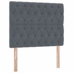 Casa si Gradina - Mobilier - Paturi si accesorii - Paturi - Pat cu saltea si LED cu saltea Gri inchis 120 x 190 cm Catifea - Infinity.ro