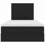 Casa si Gradina - Mobilier - Paturi si accesorii - Paturi - Pat cu saltea si LED cu saltea Negru 120 x 190 cm Catifea - Infinity.ro