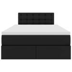 Casa si Gradina - Mobilier - Paturi si accesorii - Paturi - Pat cu saltea si LED Negru 120 x 190 cm Piele artificiala - Infinity.ro