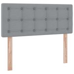 Casa si Gradina - Mobilier - Paturi si accesorii - Paturi - Pat cu saltea si LED Gri deschis 120 x 190 cm Poliester - Infinity.ro