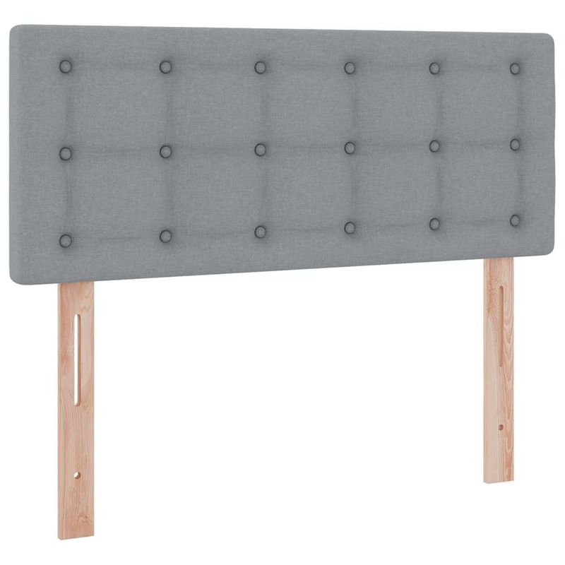 Casa si Gradina - Mobilier - Paturi si accesorii - Paturi - Pat cu saltea si LED Gri deschis 120 x 190 cm Poliester - Infinity.ro