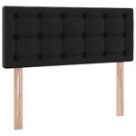 Casa si Gradina - Mobilier - Paturi si accesorii - Paturi - Pat cu saltea si LED Negru 120 x 190 cm Piele artificiala - Infinity.ro