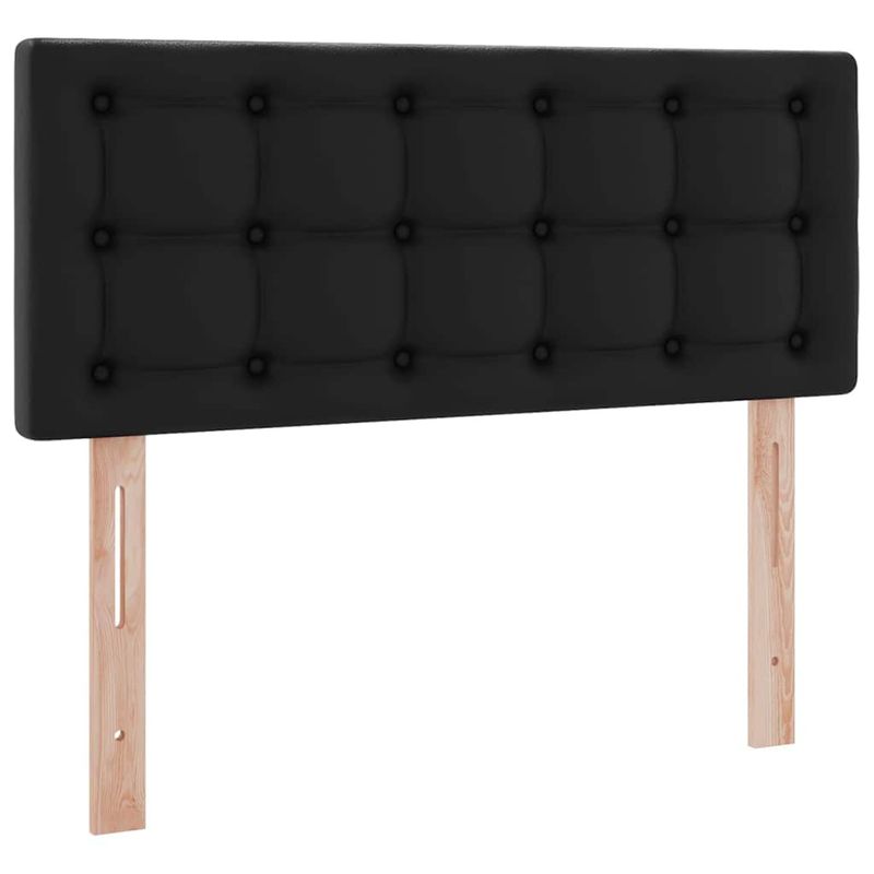 Casa si Gradina - Mobilier - Paturi si accesorii - Paturi - Pat cu saltea si LED Negru 120 x 190 cm Piele artificiala - Infinity.ro