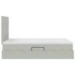 Casa si Gradina - Mobilier - Paturi si accesorii - Paturi - Pat cu lumini cu banda LED cu headboard cu depozitare Catifea - Infinity.ro